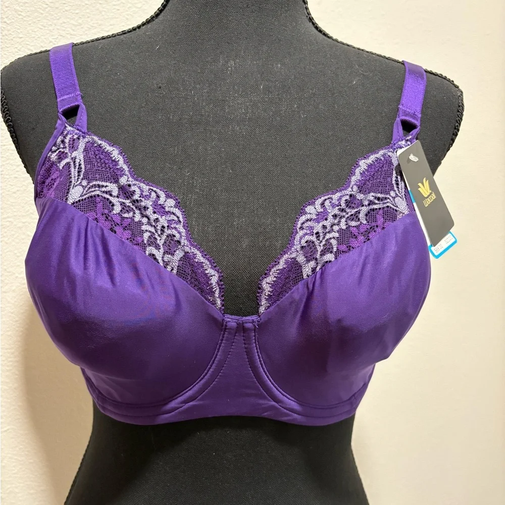 Wacoal Violet Indigo Lace Impression Full-Coverage Underwire Bra Size 32DDD NWT - Picture 3 of 16